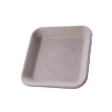 Biodegradable disposable compostable sugarcane bagasse food trays